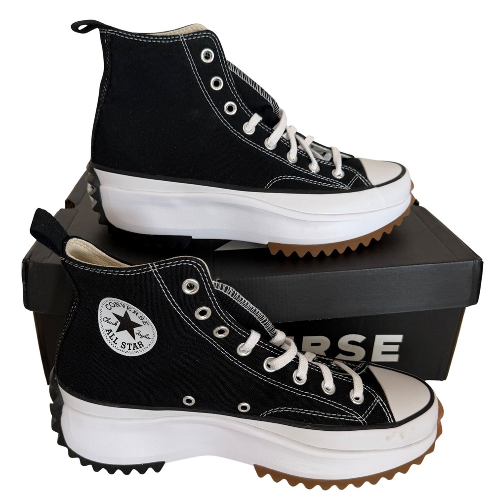 Converse Run Star Hike Hi Black White Gum Platform Sneakers Mens 9.5 W 11